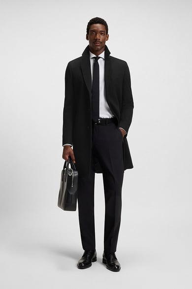 ΚΑΣΜΙΡΙ ΠΑΛΤΟ BOSS - 001 ΜΑΥΡΟ